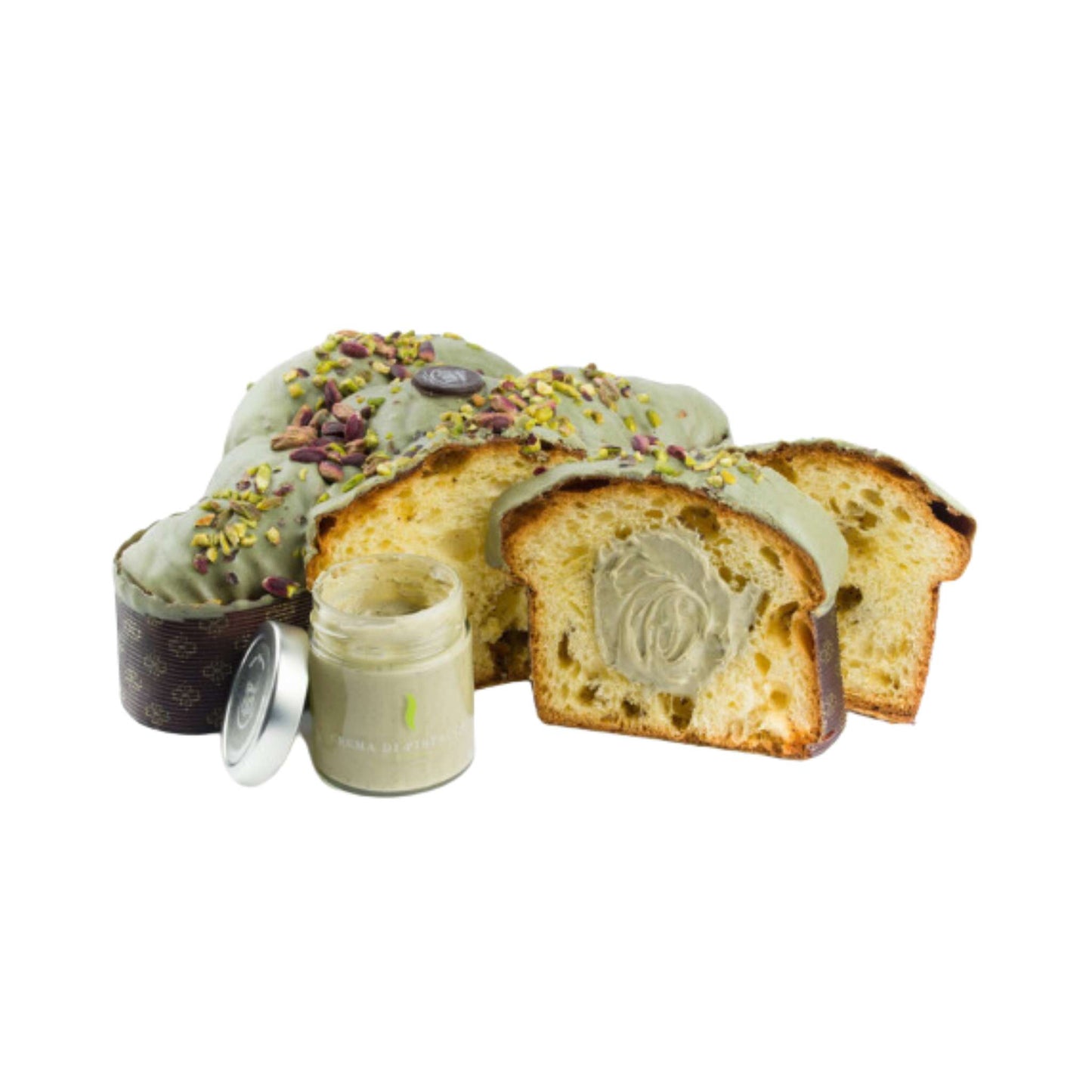 Colomba Pasquale al Pistacchio con Vasetto e Spalmino