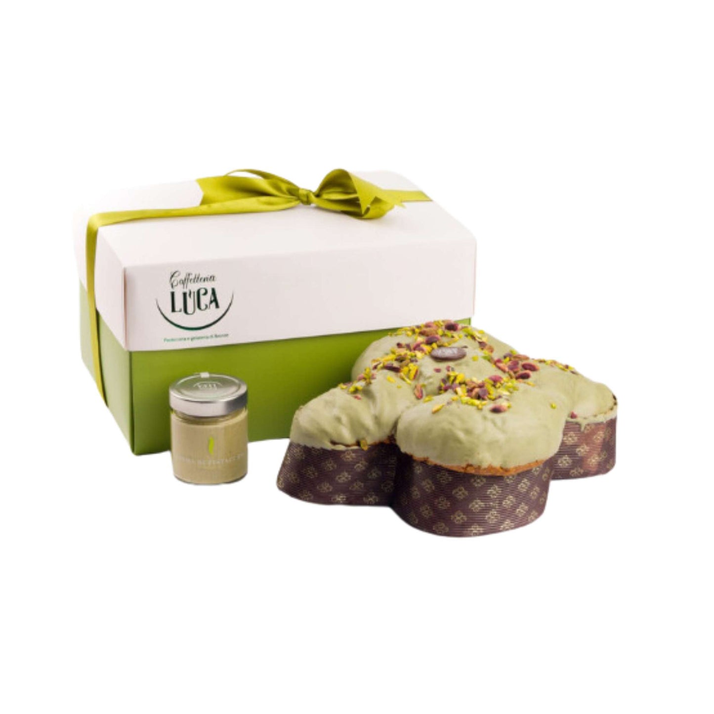 Colomba Pasquale al Pistacchio con Vasetto e Spalmino